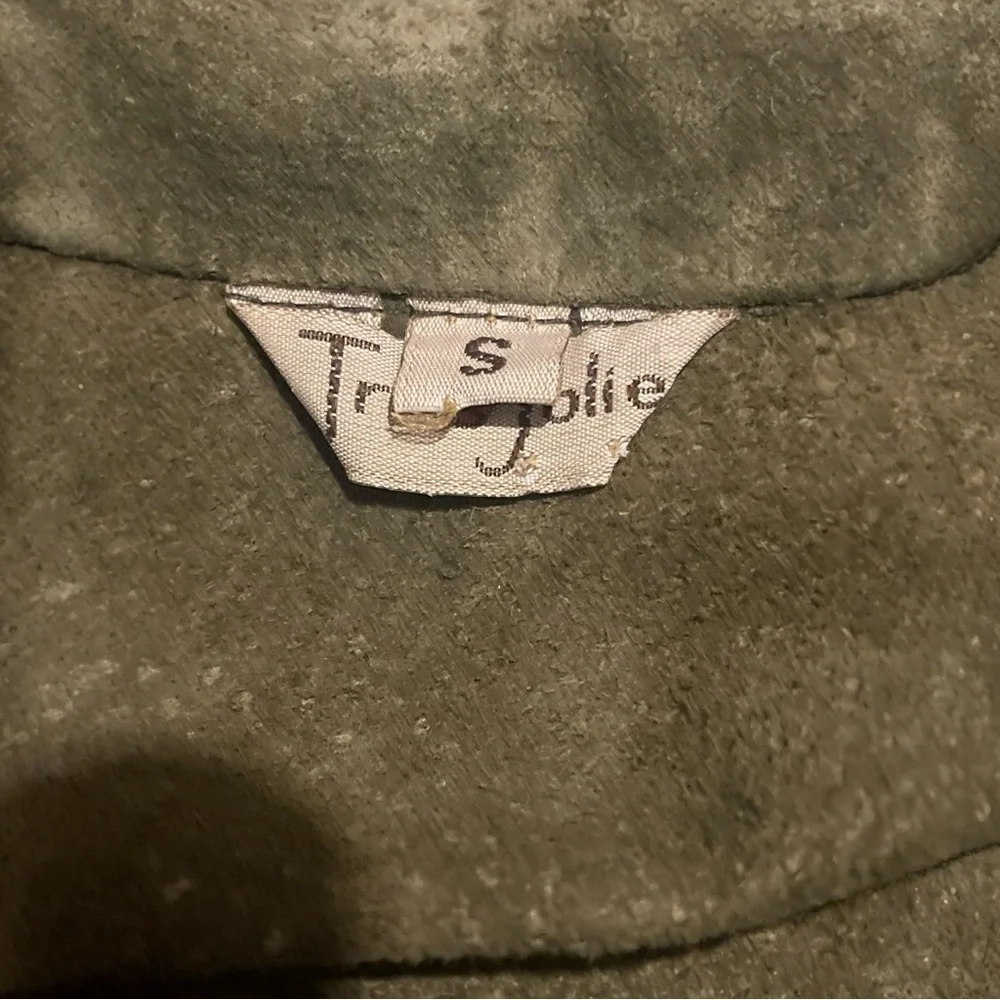 Tres Jolie vintage Olive Green suede leather Jackets - Picture 4 of 6